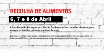 recolha de alimentos Cruz Vermelha Missão Continente